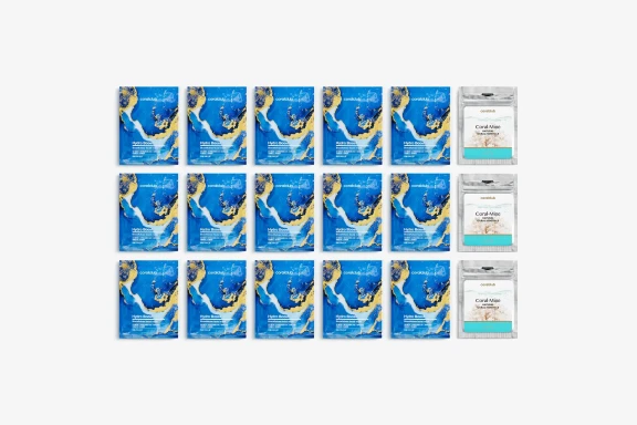Hydro Boost Biocellulose Facial Mask, 25 ml, 15 Beutel + Coral-Mine, 30 Beutel à 1 g